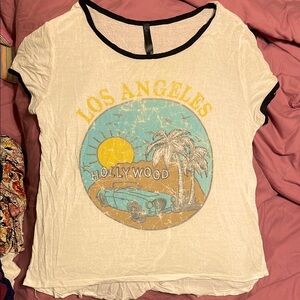 Los Angeles Hollywood Graphic Tee - White